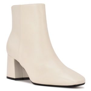 NEW Vivy 9x9 Heeled Booties - Cream/White/Ivory - 8.5